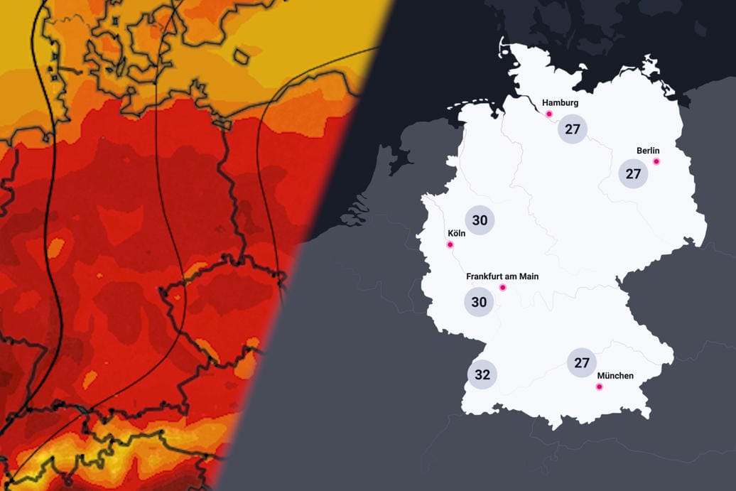 Satellitenbilder zeigen: Ab dem Wochenende kommt die Sommerhitze zurück nach Deutschland. Satellitenbilder zeigen: Ab dem Wochenende kommt die Sommerhitze zurück nach Deutschland.