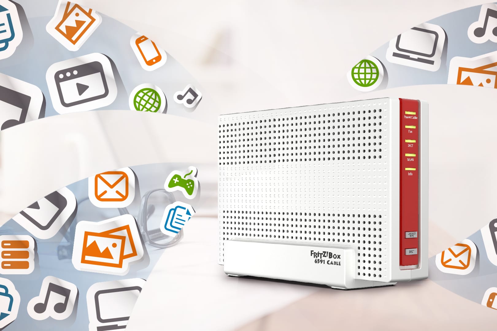 Eine Fritzbox: Mithilfe der NAS-Funktion können Sie Daten auf dem Router speichern. Eine Fritzbox: Mithilfe der NAS-Funktion können Sie Daten auf dem Router speichern.