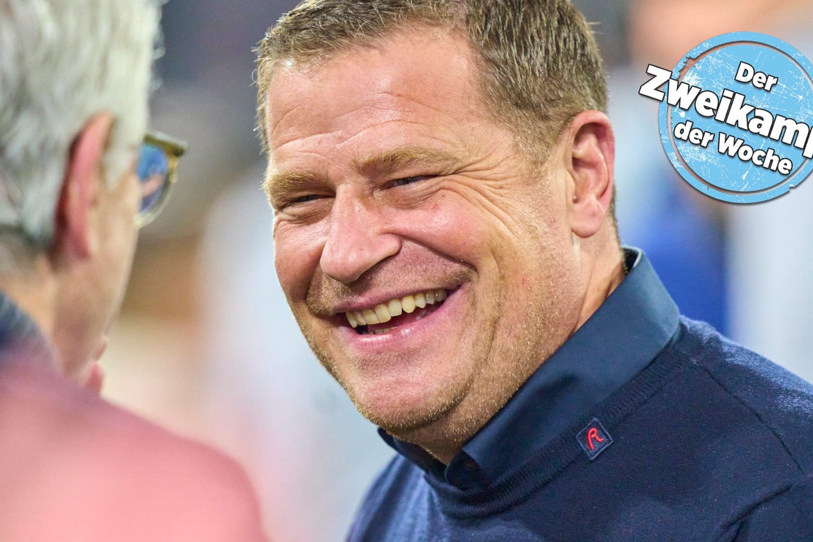 Gut gelaunt trotz schwieriger Aufgabe: Bayern-Sportvorstand Max Eberl, hier mit TV-Mann Marcel Reif beim Champions-League-Spiel der Bayern gegen Lazio Rom. Gut gelaunt trotz schwieriger Aufgabe: Bayern-Sportvorstand Max Eberl, hier mit TV-Mann Marcel Reif beim Champions-League-Spiel der Bayern gegen Lazio Rom.
